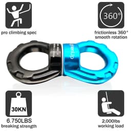 30KN Outdoor Rock Climbing Carabiner Swivel Connector Universal Gimbal Ring Yoga Swing Hammock Rope Swivel Rotational Connector