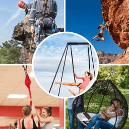 30KN Outdoor Rock Climbing Carabiner Swivel Connector Universal Gimbal Ring Yoga Swing Hammock Rope Swivel Rotational Connector