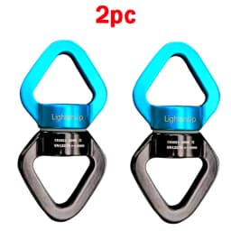 30KN Outdoor Rock Climbing Carabiner Swivel Connector Universal Gimbal Ring Yoga Swing Hammock Rope Swivel Rotational Connector