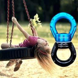 30KN Outdoor Rock Climbing Carabiner Swivel Connector Universal Gimbal Ring Yoga Swing Hammock Rope Swivel Rotational Connector
