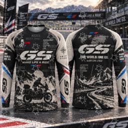GS Adventure Motorcycle Long Sleeve T‑Shirt Men Motorbike Off‑Road Racing Jersey Unisex Motocross Casual Tops For Rider Fans