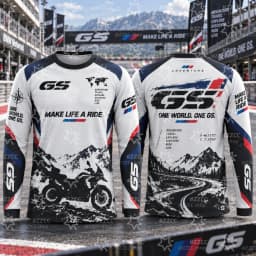 GS Adventure Motorcycle Long Sleeve T‑Shirt Men Motorbike Off‑Road Racing Jersey Unisex Motocross Casual Tops For Rider Fans