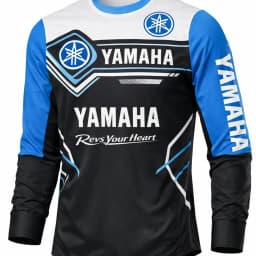 Summer Yamaha Retro Long Sleeved Cycling Suit Motorcycle Racing Enthusiast Sports Top Oversized Breathable Quick Drying T-Shirt