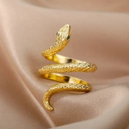 Punk Snake Rings For Men Women Exaggerated Stainless Steel Siver Color Opening Adjustable Rings Fashion Jewelry Accessories