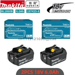 100% Genuine Makita 6Ah for Makita 18V Battery BL1860B BL1840 BL1830B BL1850B BL1850 BL1860 BL1815 Replacement Lithium Battery