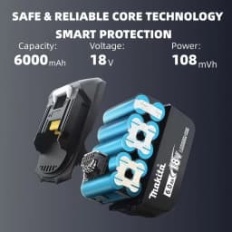 100% Genuine Makita 6Ah for Makita 18V Battery BL1860B BL1840 BL1830B BL1850B BL1850 BL1860 BL1815 Replacement Lithium Battery