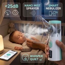 Medical Silent Mesh Nebulizer Handheld Inhaler Atomizer, Mini Portable Nebulizer Humidifier for Children & Adults