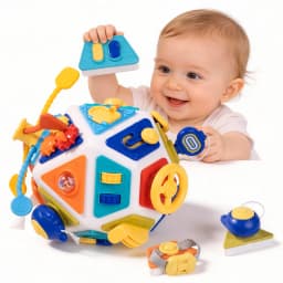 22-in-1 Baby Busy Board Activity Cube Toys Montessori Toy Educational Learning Sensory Travel Toys for Infant Christmas Gifts