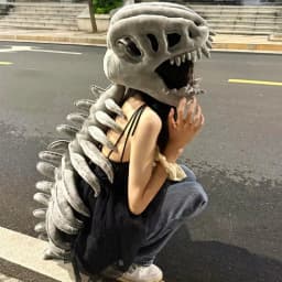 80/118CM Dinosaur Skeleton Costume Set Dress up Clothing Plush Toys Party Cosplay Toy Kid Adult Dress-Up Creative Funy Gift