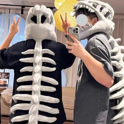 80/118CM Dinosaur Skeleton Costume Set Dress up Clothing Plush Toys Party Cosplay Toy Kid Adult Dress-Up Creative Funy Gift