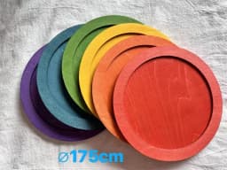 Sensory Wooden Montessori Toys Rainbow Pastel Sorting Bowls Dishes with Balls Acorns for Kids Play