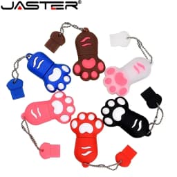 JASTER USB Flash Drive Cartoon 64 Gb Bruin Roze Zwart Blauw Kleur Kat Klauw Usb Flash Drive Usb 2.0 4Gb 8gb 16 Gb 32 Gb Pendriv