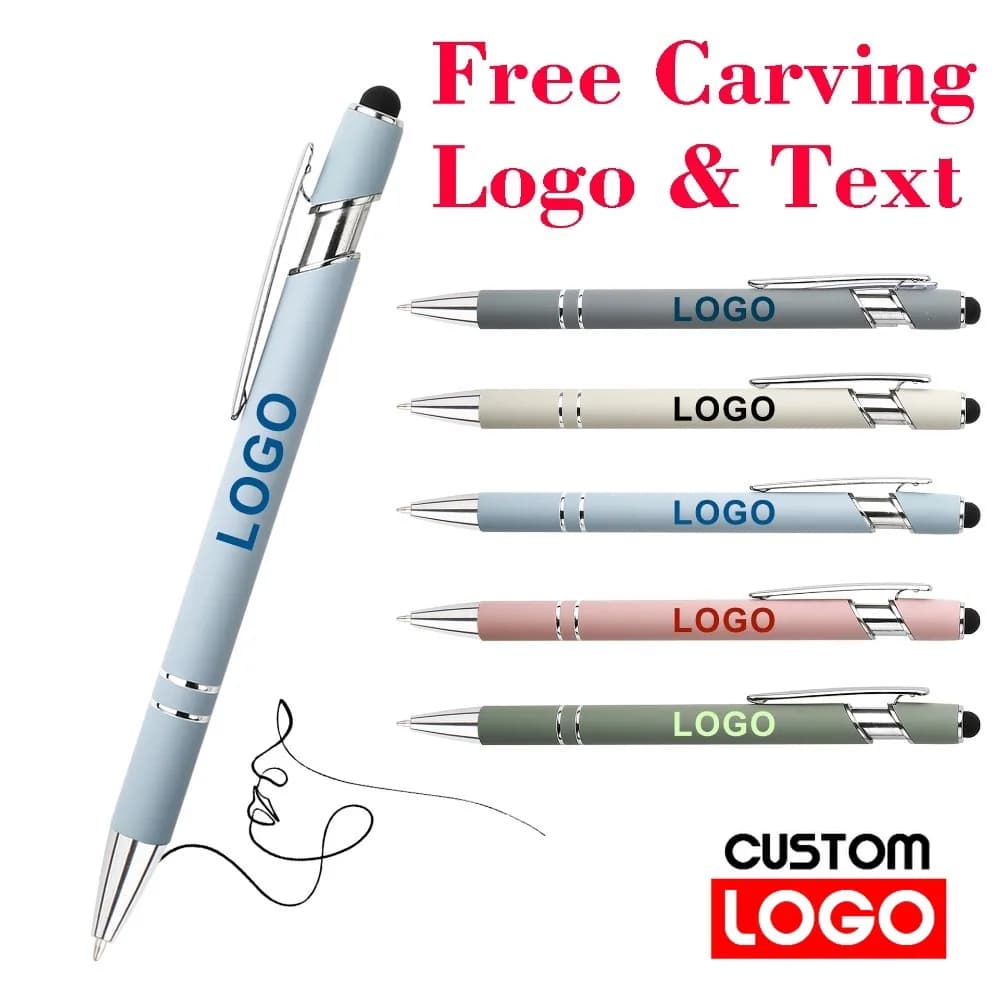 20-200pcs Laser Engraved Logo Pen Custom Advertising Wholesale Promotional Pens for Business Bulk Office Supplies 16Colors