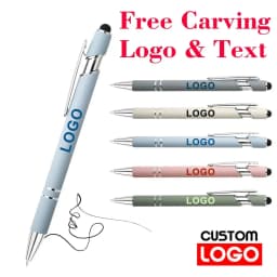 20-200pcs Laser Engraved Logo Pen Custom Advertising Wholesale Promotional Pens for Business Bulk Office Supplies 16Colors