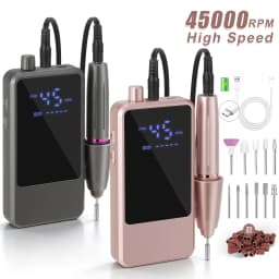 DianaBeauty 45000RPM Nail Drill Machine Portable Nail Polisher with LCD Display Electric Nail Polisher with 1600mAh Nail Tools