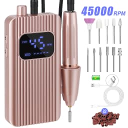 DianaBeauty 45000RPM Nail Drill Machine Portable Nail Polisher with LCD Display Electric Nail Polisher with 1600mAh Nail Tools