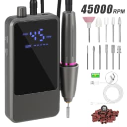 DianaBeauty 45000RPM Nail Drill Machine Portable Nail Polisher with LCD Display Electric Nail Polisher with 1600mAh Nail Tools