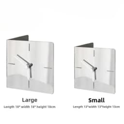 Modern Stainless Steel Dial Plate Table Clocks Luxury Creative Desktop Ornament Bedroom Bedside Desk Clocks Room Decoration