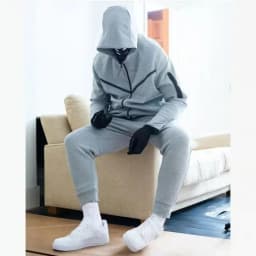 Luxury Brand Men Tracksuits 2-piece Set Black Sports Suit Tracksuits Jogging Men's Clothing Sweatpants Zip Sweatshirts Techwear