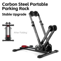 WEST BIKING 3-in-1 Bicycle Parking Rack Adjustable Foldable MTB Road Bicycle Stand Carbon Steel Bike Rack Bike Accessories