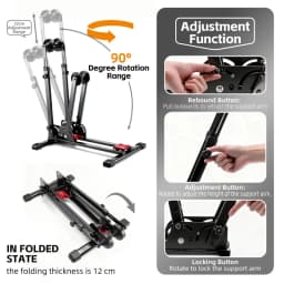 WEST BIKING 3-in-1 Bicycle Parking Rack Adjustable Foldable MTB Road Bicycle Stand Carbon Steel Bike Rack Bike Accessories