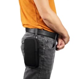 Neoprene Dual Pouch 2 Phone Belt Clip Case Holder For iPhone 16 15 13 Pro Max Samsug S25 S24 S23 Xiaomi Redmi Man Tool Waist Bag