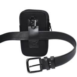 Neoprene Dual Pouch 2 Phone Belt Clip Case Holder For iPhone 16 15 13 Pro Max Samsug S25 S24 S23 Xiaomi Redmi Man Tool Waist Bag