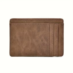 Simple Men Women Leather Card Holder Ultra-Thin Mini Short Wallet Multi-Card Slot Simple Design Wallet PU Universal Coin Purses