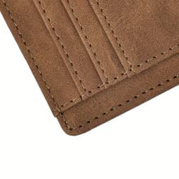 Simple Men Women Leather Card Holder Ultra-Thin Mini Short Wallet Multi-Card Slot Simple Design Wallet PU Universal Coin Purses