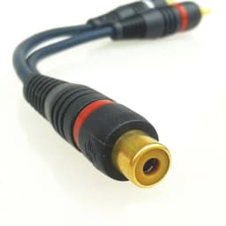 2 RCA Male to 1 RCA Female OFC Audio Splitter Cable Audio Converter Adapter Distributor Cord Wire Line For Car Audio