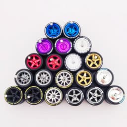 10 Sets 1/64 Alloy Car Wheels Pack Tires Diameter 9.8mm/11mm/12mm/13mm/14mm for Hot Wheel/Matchbox/Domeka/Tomy 1:64 Car Model