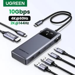 UGREEN Uno USB C HUB 6-in-1 4K60Hz PD100W 10Gbps USB3.2 Splitter Adapter for Laptop Macbook Pro Air USB Expander Docking Station