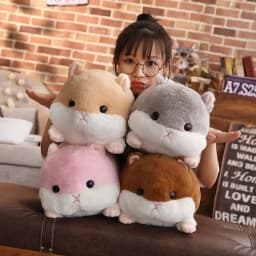 Cute Stuffed Animals Pillow Birthday Gifts Home Decor 90cm Cartoon Winter Hand Warm Hamster Plush Toy