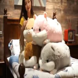 Cute Stuffed Animals Pillow Birthday Gifts Home Decor 90cm Cartoon Winter Hand Warm Hamster Plush Toy