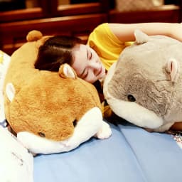 Cute Stuffed Animals Pillow Birthday Gifts Home Decor 90cm Cartoon Winter Hand Warm Hamster Plush Toy