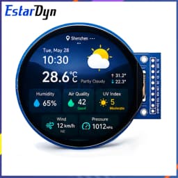 2.1-Inch TFT LCD Screen GC9B72 Small-Screen 360x360 Display LCD Color Screen SPI Round Screen