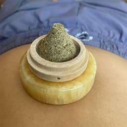 Moxibustion Massage Holder Insulation Navel Moxibustion Moxa Jade Pad Ginger-partitioned Moxibustion Base Backflow Smoke