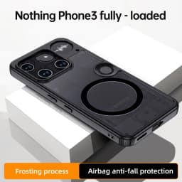 Fundu For Nothing Phone 3 чехол ELVEV Magnetic Crystal Matte PC TransparentTPU Anti-fingerprint Cover nothingフォン3 ケース