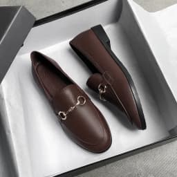 Hot Selling Women Shoes Ladies Flat Shoes Fashion Vintage British Leather Shoe Oxford Loafer Size 44 Comfy Casual Leather Flat