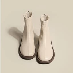 JIANBUDAN 2025 Women's Fashion Chelsea Boots Microfiber Leather Comfortable Autumn Short boots Women winter Plush Ankle Boots