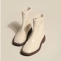 JIANBUDAN 2025 Women's Fashion Chelsea Boots Microfiber Leather Comfortable Autumn Short boots Women winter Plush Ankle Boots