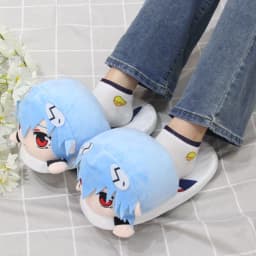 New Century Evangelion Cotton Slippers Anime Couple Plush Home Shoe Cute Women Man Winter Keep Warm Cotton Shoes Festival Gifts