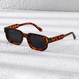 New Men Vintage Rectangle Frame Sunglasses Fashion Women Sun Glasses Luxury Brand Design Goggles UV400 Shades Eyewear