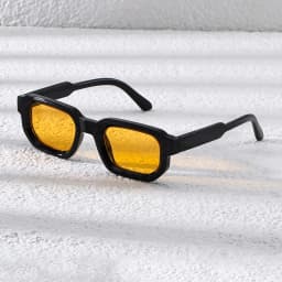 New Men Vintage Rectangle Frame Sunglasses Fashion Women Sun Glasses Luxury Brand Design Goggles UV400 Shades Eyewear