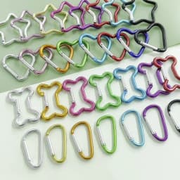 1pcs Carabiner Rock Aluminum Mountain Buckle Star/Heart/D/Bone Shape Locking Clasp Keychain Multifunction Tools Jewelry Findings