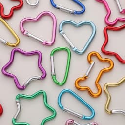 1pcs Carabiner Rock Aluminum Mountain Buckle Star/Heart/D/Bone Shape Locking Clasp Keychain Multifunction Tools Jewelry Findings
