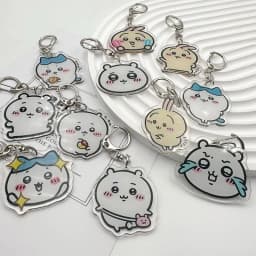 Acrylic Cartoon Keychains Cute Usagi Hachiware Figure Anime Keyring Backpack Pendant Decoration Keychain Accessories Key Chains