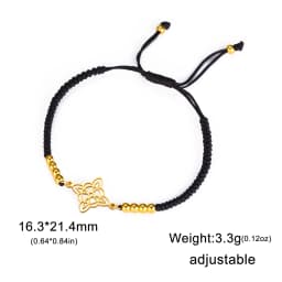 LIKGREAT Irish Witch Knot Bracelet for Women Men Celtics Knot Woven Rope Jewelry Stainless Steel Amulet Talisman Birthday Gift