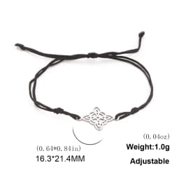 LIKGREAT Irish Witch Knot Bracelet for Women Men Celtics Knot Woven Rope Jewelry Stainless Steel Amulet Talisman Birthday Gift