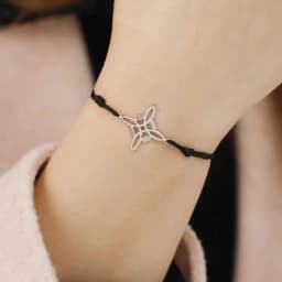 LIKGREAT Irish Witch Knot Bracelet for Women Men Celtics Knot Woven Rope Jewelry Stainless Steel Amulet Talisman Birthday Gift